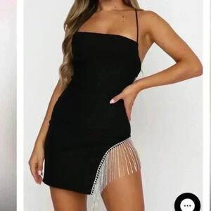 White Fox Boutique Come Back mini dress  in black